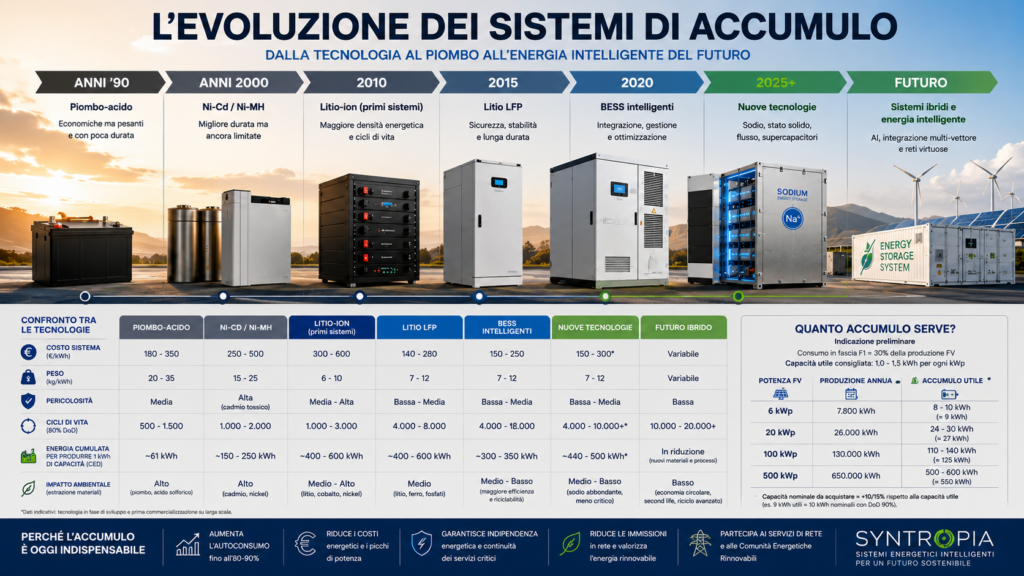 Evoluzione dei sistemi di accumulo